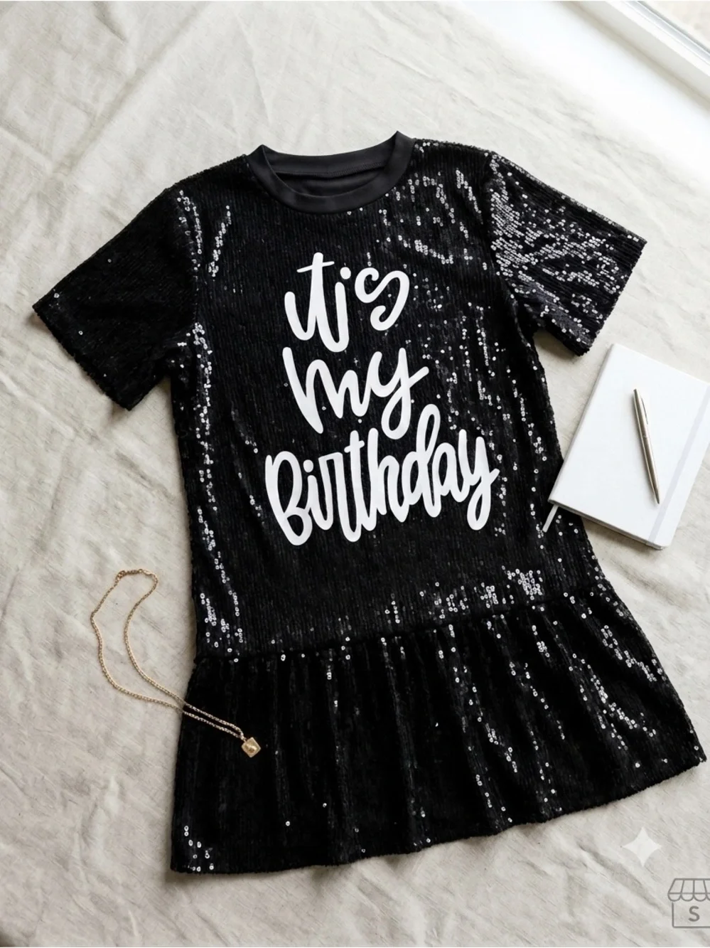 N/A sparkly black